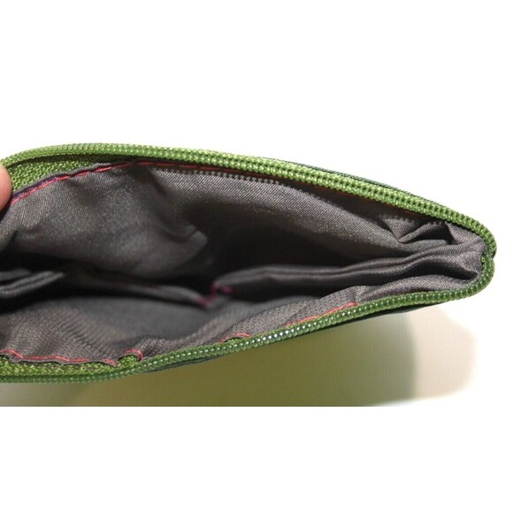 Satin Coin Purse Jewelry Organizer Small Embroidered Viet Nam Woman's 5" x 4" - Picture 3 of 4